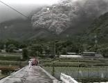 Being chased by pyroclastic flow