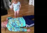 3-Year-Old Girl Shows How To Put Someone In Recovery Position - If you see someone pass out from too much drinking, make sure to put them in this position so they don't choke on their own vomit!
