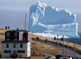 An iceberg passing through Iceberg Alley near Ferryland, Newfoundland, Canada