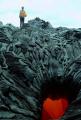 Lava drip into chasm looks like bodies crawling out of hell