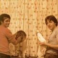 Michael Jackson and Paul McCarthy doing the dishes. 1983