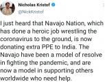 Navajo Nation sending aid to India