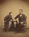 Abraham Lincoln with his second son Tad, taken ten weeks before the President was assassinated. February 5, 1865