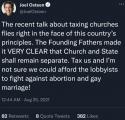 Pastor Joel Osteen is passionate about the Establishment Clause