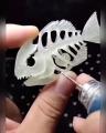 Timelapse of making a fish sculpture with a heart inside