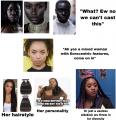 Black woman in a movie starter pack
