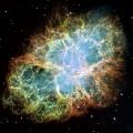 The Crab Nebula is a six-light-year-wide expanding remnant of a star’s supernova explosion. Japanese and Chinese astronomers witnessed this violent event nearly 1000 years ago in 1054. (Credit: Hubble: NASA/ESA)