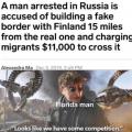 russian man seems to be catching up