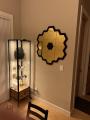 Some James Webb wall art I made. Cut the back board and hexagonal recesses out of MDF with a CNC, painted black and added gold-tinted mirror segments.