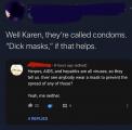Never thought of condoms as dick masks...