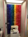 The original pride flag and the sewing machine it was sewn on