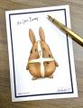 Hot Cross Bunny - Ink Drawing