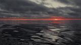 Sunset at sea, offshore of Nova Scotia