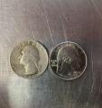 These two quarters in my register this morning made 57 years apart.