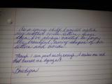 My handwriting..
